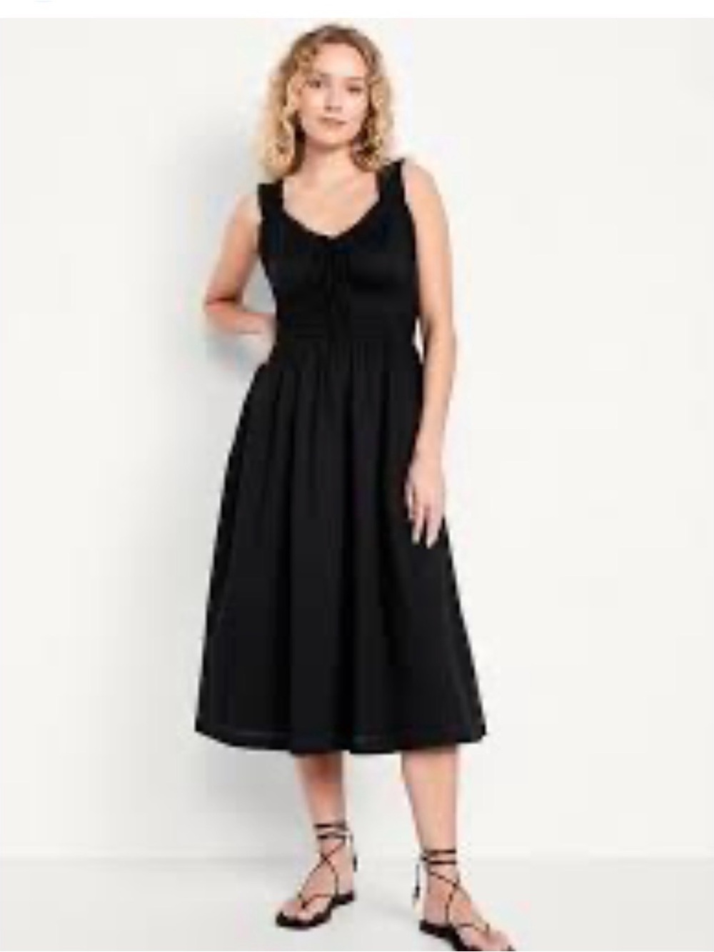 Old Navy Black Sleeveless V-Neck Maxi Dress
